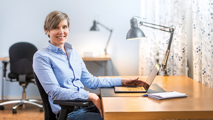 Bild Frida Nordholm, ordförande i Brf Söderbysjön. Foto: Magnus Glans