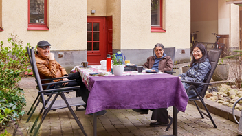 Bild Brf Alvhem i Göteborg med bl a ledamot Lisbeth Lindahl. Foto: Jonas Lundberg