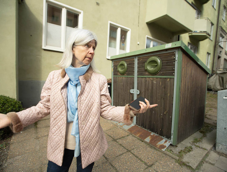 Mimmi Scharf är ordförande i Bostadsrättsföreningen Pontonjären 6 på Kungsholmen i Stockholm. Foto: Magnus Glans