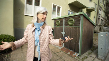 Mimmi Scharf är ordförande i Bostadsrättsföreningen Pontonjären 6 på Kungsholmen i Stockholm. Foto: Magnus Glans